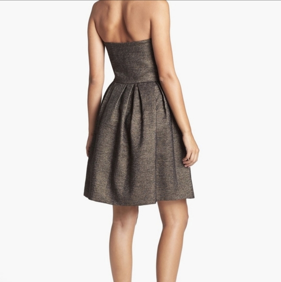 Halston Heritage metallic Strapless Dress - Picture 2 of 11